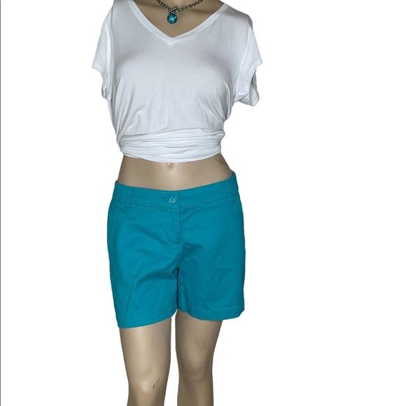 Crown & Ivy sz 2 teal shorts - Picture 13 of 16